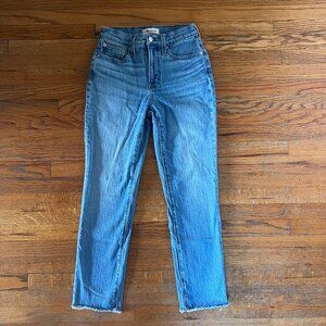 Madewell The Perfect Vintage Jean 25P High Rise Straight Raw Hem